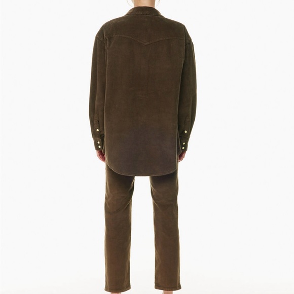 Aritzia Denim Forum The Nina Corduroy Western Shirt in Gold Rush - Picture 5 of 7